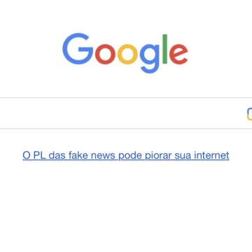 Google fere as próprias diretrizes contra PL das fake news