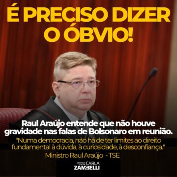 Ministro Raul Araújo é o novo “amigo” do bolsonarismo