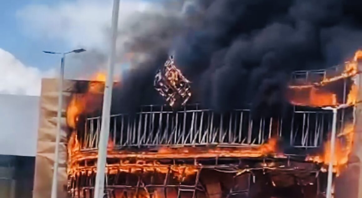 Incêndio atinge Shopping Cidade Luz, em Guarabira