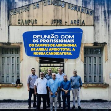Hugo Paiva apoio dos profissionais de Agronomia do Campus da UFPB