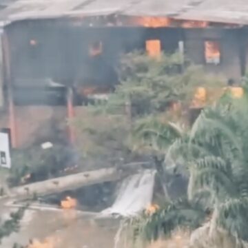 Incêndio atinge engenho da cachaça Triunfo; vídeo