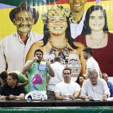 João Azevêdo, Lucas, Galdino e Cícero, juntos, em Pocinhos