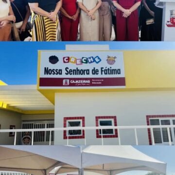 Prefeita de Cajazeiras inaugura obra com recursos do Estado sem colocar a marca do Governo