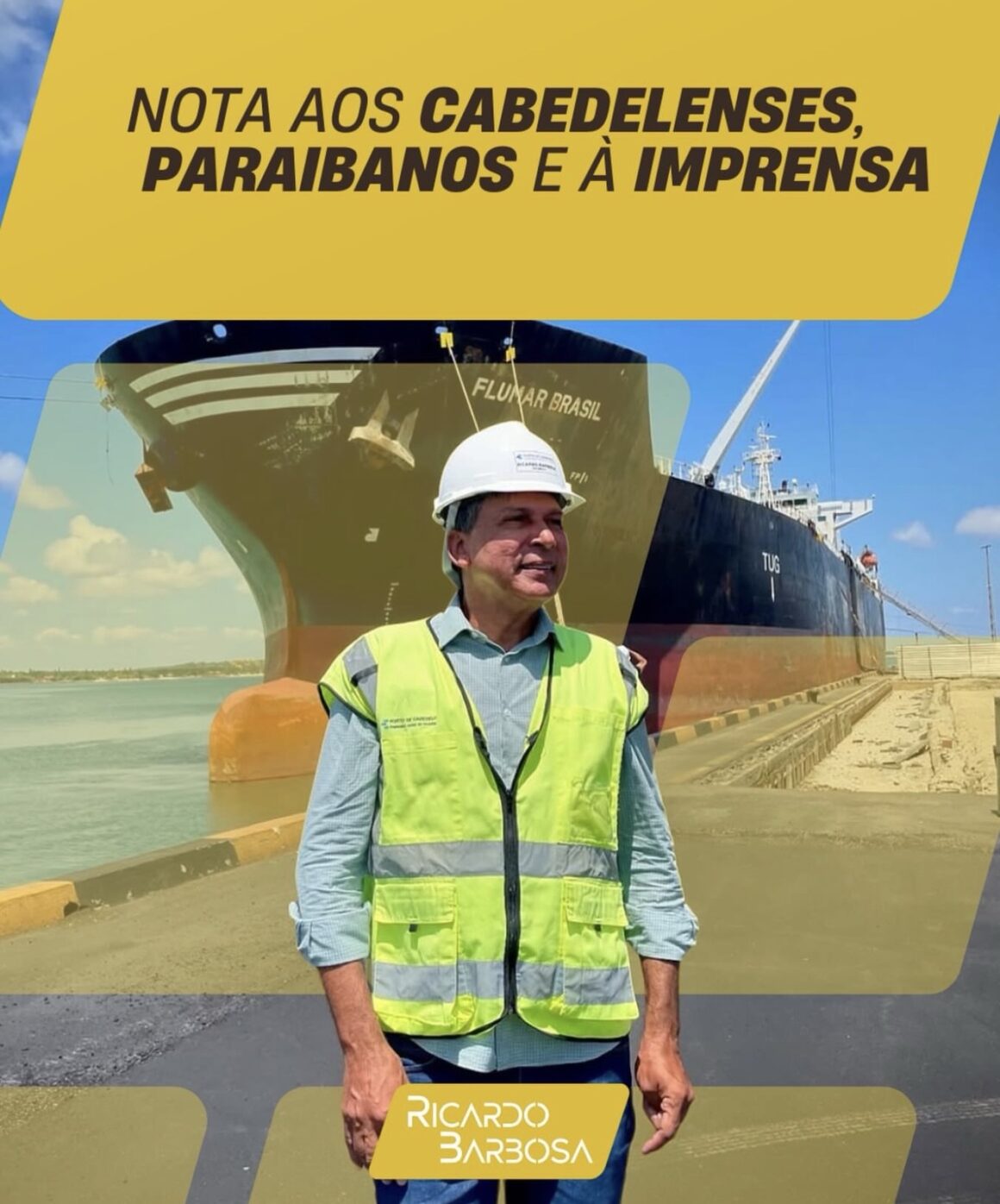 Ricardo Barbosa desiste de disputar as eleições em Cabedelo