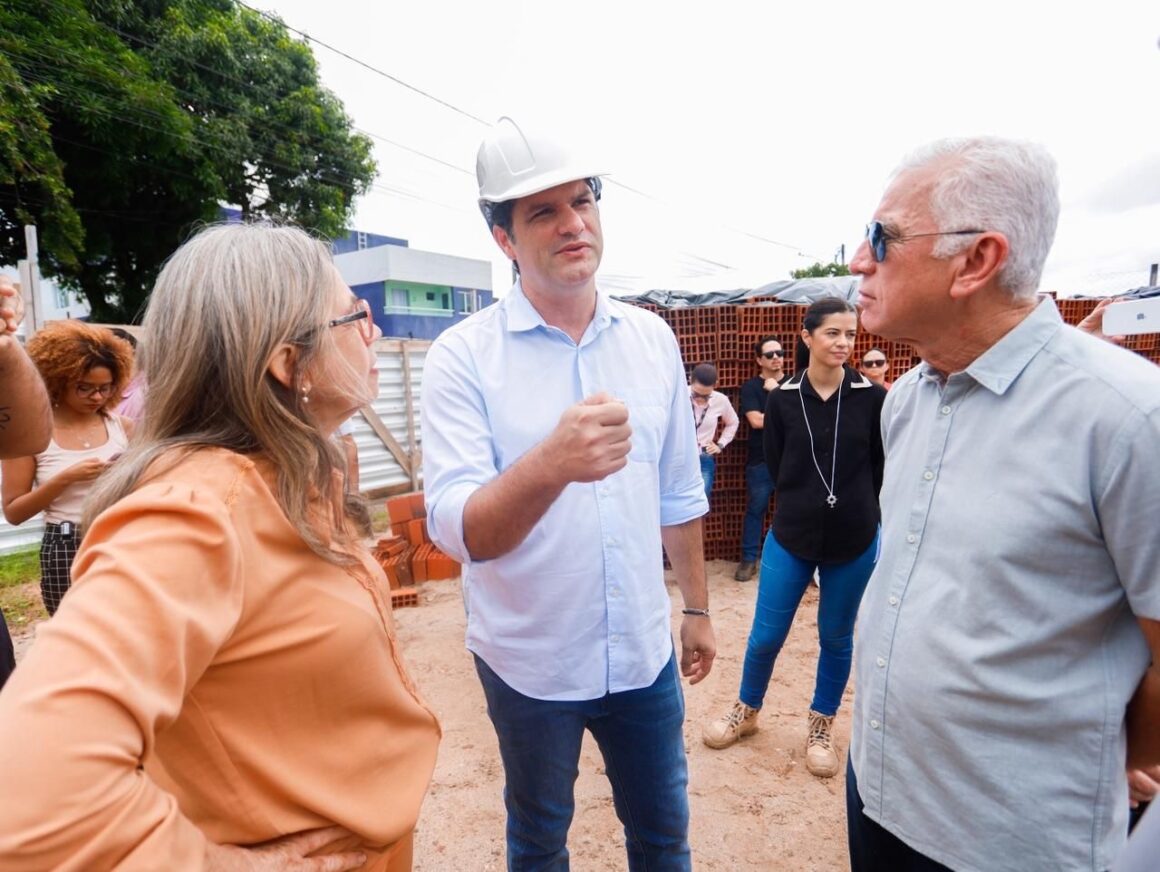 Em visita às obras, Leo Bezerra l projeta entrega de novo CMEI com 200 vagas para dezembro