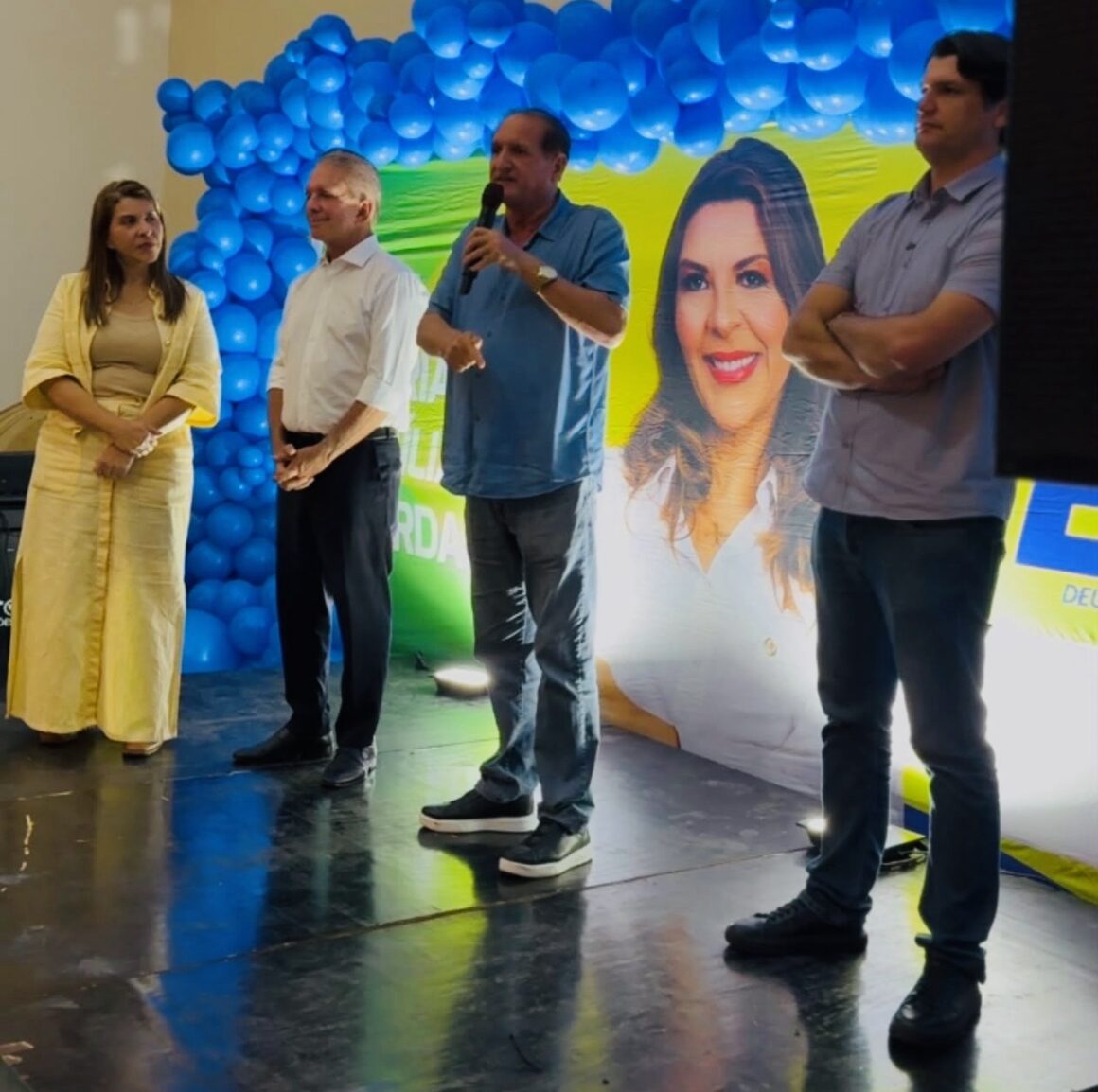 Leo e Nabor lado a lado em evento de apoio à pré-candidatura de Eliza Virgínia