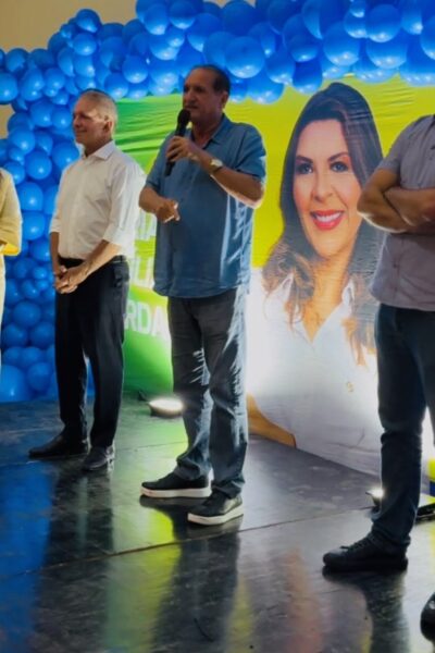 Leo e Nabor lado a lado em evento de apoio à pré-candidatura de Eliza Virgínia